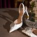 French-style Pointed-toe Rhinestone Floral High-heeled Sandals, Satin Stiletto Closed-toe Women's 2025 New Fairy Wedding_vogvips.com