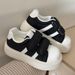 Women's Shell Toe Platform Sneakers Velcro White Casual Shoes Height Increasing Training Spring Style New 2026_vogvips.com