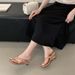 2025 Spring/Summer New Roman Sandals, Superfiber Material, Square Toe Wedge Heel, Women's Casual Versatile Breathable_vogvips.com