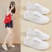 Mesh Little White Shoes Female Students Breathable And Comfortable Flat Casual Board Shoes_vogvips.com