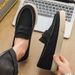 SHLIANG New Suede Leather Men's Loafers Cow Suede Slip On Flats Handmade Male Casual Shoes Leisure Walk Moccasins Outdoor Business Shoes Y0634_vogvips.com