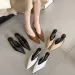 New Mule Shoes With French Pointed Fine Cat Heels Elegant Closed Toe Semi Slip Sandals Multifunctional Women's_vogvips.com