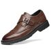 Suitable For All Seasons New Autumn Business Formal Leather Men's Youth Versatile Trendy Fashion Brogue Slip-On Shoes_vogvips.com