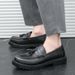 Suitable For All Seasons Large Size Round Toe Tassel Thick Sole Height Increasing Loafers 2025 Spring Autumn New Slip-On British Style Small_vogvips.com