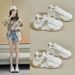 Ins Korean Style Thick-Soled Dad Shoes 2025 Spring New Street Fashion Student Running Sports Height-Increasing Casual_vogvips.com