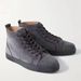 CL Men's High Top Red Sole Shoes Sea Cucumber Starry Rivet Genuine Leather Breathable Casual Trendy Sneakers European_vogvips.com