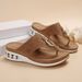 Large Toe Cool Dragging For Women 2025 New Round Head Hollow Metal Buckle Slope With Thick Bottom Beach_vogvips.com