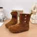 2025 Retro Mid-Calf For Women Autumn New Fashion Versatile Ugly Cute Big Toe Comfortable Flat Boots_vogvips.com