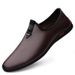 Men's Casual Leather Shoes Soft-soled Lazy Beanie Shoes Men's Dad Shoes_vogvips.com