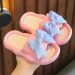 Summer Kids Home Anti Slip Soft Sole Girls Bath Slipper Cartoon Cute Wer Bow Princess Slippers Children Beach Shoes_vogvips.com