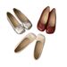 Gentle Soft Bow Silver Shoe Spring 2025 New Comfortable One Foot Kick Bean Women's Single Shoes_vogvips.com