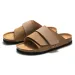 RUIZUSTOCK Unisex Faux Suede Cork Slide Sandals With Adjustable Rivet Strap Breathable Insole For Summer Beach Outdoor_vogvips.com