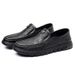 Hollow Out Shoes For Summer Breathab Business Genuine Ather Casual Round Toe, Midd-aged Men's One Gged Shoes,_vogvips.com