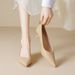 Black Commuter Work Shoes Light Mouth Stiletto Single Shoes Women's Soft-soled Cat Heel Temperament High Heels_vogvips.com
