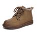 Genuine Leather Snow For Women 2025 Winter New Fleece-Lined Casual Versatile Short Ethnic Style Fashion Women's Boots_vogvips.com