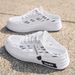 Men's Shoes Cool Slippers 2026 Summer New Mesh Breathable Outdoor Wading Sports Board Shoes Casual Bag Head Half Slippers_vogvips.com