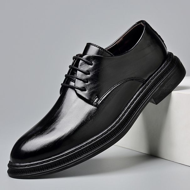 Premium Men's Formal Dress Shoes - Oxford Business Casual Shoes With Rubber Sole For Wedding & Office (Black/Brown)_vogvips.com