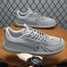 Summer Men's Shoes Fly-woven Mesh Breathable Lace-up Soft Sole Casual Versatile Student Running Commuter Sports Shoes_vogvips.com