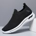 Men's Spring Fashion Knit Slip-On Shoes - Lightweight Platform Casual Sneakers, Breathable Dad Shoes For Everyday Wear_vogvips.com