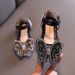 Girls Little Big Children Baotou Rhinestone Princess Dance Shoes Show Shoes Butterfly Pearl_vogvips.com