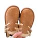 Women's Winter Fleece Lined Slip-On Snow Boots - Comfortable Low Heel Round Toe Casual Shoes With Buckle Closure_vogvips.com