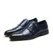 Autumn New Business British Double Button Leather Shoes, Extra Large Men's Shoes_vogvips.com