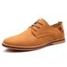 New Mens Suede Leather Shoes British Style Business Casual Rubber Sole Lace Up Plus Size 48 Comfortable Oxfords Derbies_vogvips.com