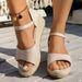 Women's High Heeled Wedge Sandals One Strap Fairy Style Roman Trendy Summer Shoes_vogvips.com