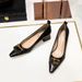1235-K56 Style Professional OL Women's Shallow Mouth Small Square Head Metal Buckle Thick Middle Heel Commuter Single_vogvips.com