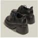 10CM Height Increasing Women's New Thick-Soled British Style Lace-Up Loafers Small Size Single Shoes_vogvips.com