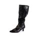 Women's Shoes New Heavy Duty Large Tube Fashionable Pile Boots Long Boots Pleated Fashion Retro Rubbed Color High Top Knight Boots_vogvips.com