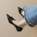 Design Sense Niche Pointed Single Shoes Women's Lotus Leaf Edge Shallow Mouth One Pedal Versatile Flat Shoes_vogvips.com