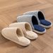 Autumn And Winter Couples Thermal Slippers Men's And Women's Plush Soft Soles Non-slip Home Floor Shoes Thermal Cotton Slippers_vogvips.com