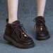 Women's 2025 Autumn Winter New Thick Sole First Layer Soft Cowhide Single Full Genuine Leather Ankle Boots_vogvips.com