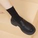 Soft Leather Black Loafers For Women, 2024 Autumn New Style, British Style Thick-soled Slip-on , Popular JK Single_vogvips.com