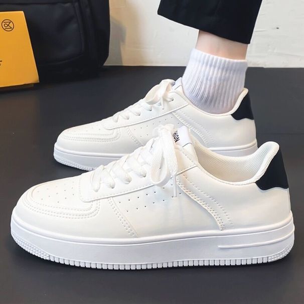 Four Seasons Men's Shoes Breathable Shoes Male Students Trend Versatile Little White Shoes Platform Sports Leisure Board Shoes Trend Shoes_vogvips.com