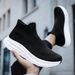 Men's Casual Sneakers Breathable Mesh Socks Shoes Fashion Sport Running Shoes Ankle Boots Slip-on Tennis Loafers For Women_vogvips.com