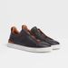Jieya Cowhide Business Casual Shoes Classic XXX Series Litchi Grain Suede Men's Sneakers_vogvips.com