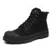 European Warm Series Martin Winter Genuine Leather Men's Snow High-top Ankle Mid-top Work Boots British Style Trendy_vogvips.com