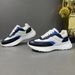 Men's Leather Thick Soled Dad Casual Sports Men's Trendy Shoes, Color Blocked White Shoes_vogvips.com