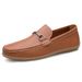 Lazy Shoes Large Size Loafers Handmade Shoes, Men's Shoes Small Size Casual Leather Shoes_vogvips.com