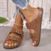 Women's Shoes Summer Wear New Sandals Slippers One-line Casual Beach Shoes Cork Slippers_vogvips.com