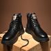 Martin Boots Men's High-top Breathable Casual Shoes Retro Leather Shoes Wind Tooling Short Boots Men_vogvips.com