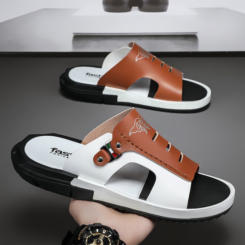 Men's Slippers Summer 2025 New Non Slip Sandals For Wearing On The Outside, Straight Drag Beach Super Hot Cool Mop_vogvips.com