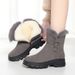 Women's Snow Boots, Women's Cotton Shoes, Thick Sole, Anti Slip Soft Leather, Wool Short Boots For Women_vogvips.com