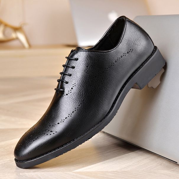 2024 New Brogue Breathable British Style Large Size 47 European And American Men's Business Banquet Leather Shoes_vogvips.com