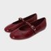 ZA2025 Spring New Women's Red Patent Leather Effect Ballet Flats Casual Shallow Mouth Flat Heel Single Shoes For Women_vogvips.com