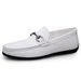 Men's Doudou Shoes Driving Shoes Low-top Foot Cover Embossed Plaid Handmade Large Size Flat Casual Shoes Small Leather_vogvips.com