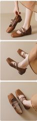 Blogger With The Same Ballet Mary Jane Shoes Women's Thick High Heels Light Mouth Evening Shoes_vogvips.com