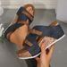 Large Thick Slope Heel Strap Slippers 2025 Summer New Style Buckle With Light Bubble Bottom Beach Open Toe Women's Shoes_vogvips.com